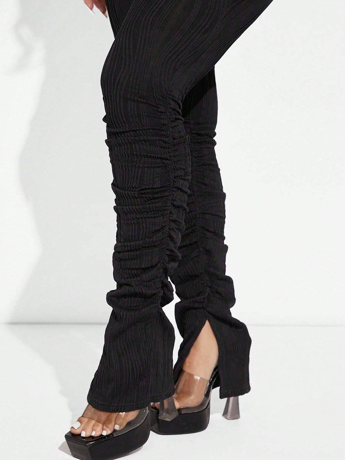 SXY High Waist Split Hem Leggings