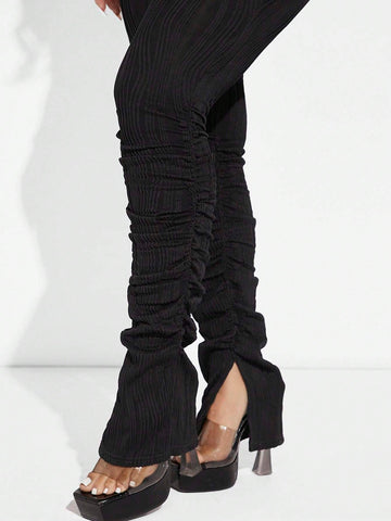 SXY High Waist Split Hem Leggings