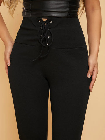 SXY Lace Up Fly Skinny Pants