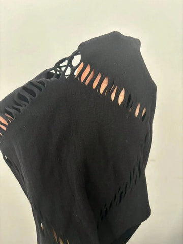 Sexy Hollow Black Fashion Mesh Top For Women