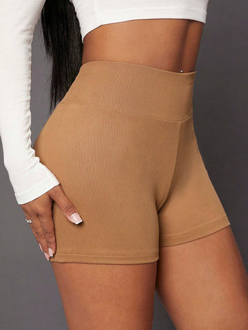 SXY Solid Scrunch Butt Biker Shorts