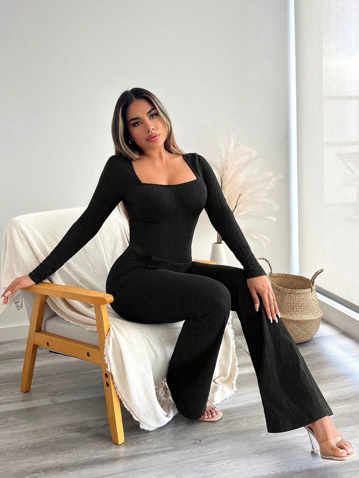 Texture Fabric Versatile Trouser 2pcs/Set