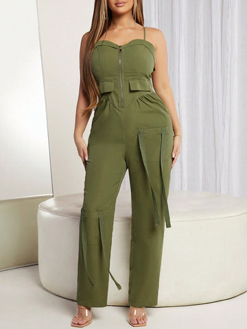 Women'S Cargo-Style Cami Jumpsuit
