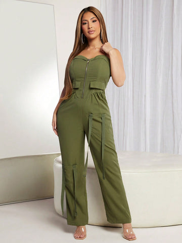 Women'S Cargo-Style Cami Jumpsuit