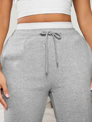 SXY Women'S Double Waistband Decorated Flared Pants