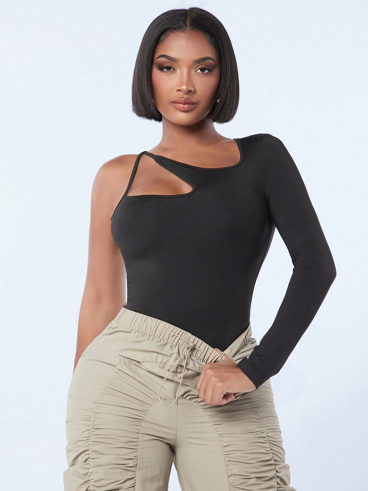 Women'S One Shoulder Hollow Sexy Jumpsuit