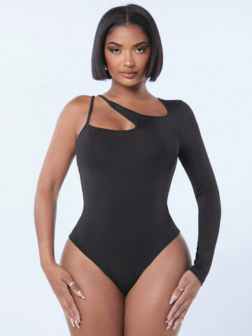 Women'S One Shoulder Hollow Sexy Jumpsuit