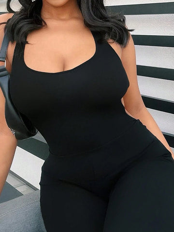 Women Backless Knotted Halter Neck Jumpsuit For Spring And Summer