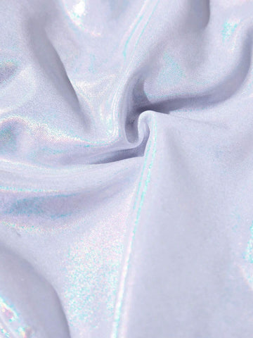 Women Concert Costume Music Festival Y2K Color Block Half Zip Short Sleeve Bodycon Jumpsuit