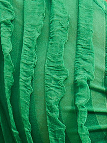 Women's Crop Top With Front Knot Detail And Skirt Set