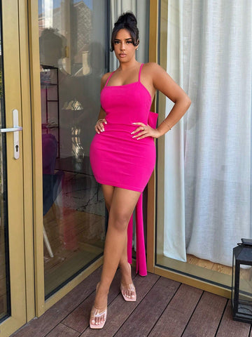 Women's Sexy Bowknot Party Dress, Summer