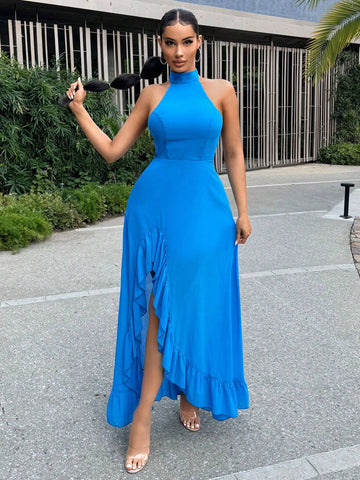 Women's Solid Color Simple Daily Open Shoulder Summer Dress