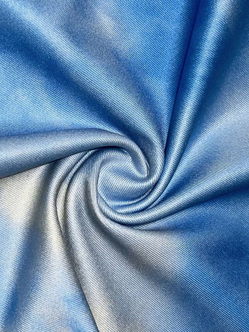 2024 Casual Wide-Fit Tie-Dye Printed Solid Drop Shoulder T-Shirt & Biker Shorts Women's 2pcs Set - Z