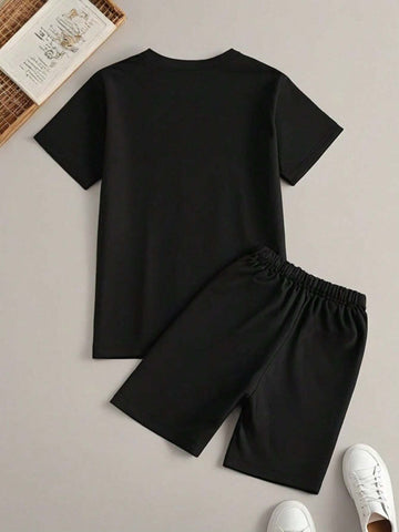 Anchor Pattern Short Sleeve Jacket And Shorts Suit