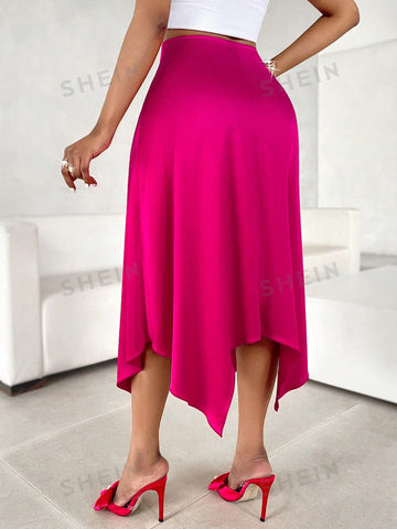Slayr Asymmetric Hem Women's Mid-Calf Length Skirt