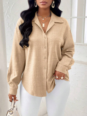 Slayr Autumn And Winter Women's Elegant Shirt With Blue Waist