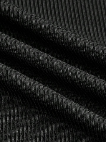 Backless Halter Neck Jumpsuit With High Elasticity For Sexy & Simple Look On Music Festival