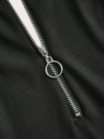 Backless Halter Neck Jumpsuit With High Elasticity For Sexy & Simple Look On Music Festival