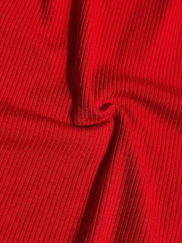 Casual And Sexy Red Sleeveless Top And Long Pants Women 2-Piece Set