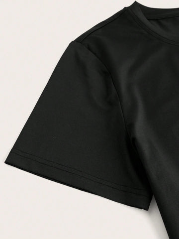 Short Sleeve Tight-Fitting Long Pants Summer Two-Piece Set