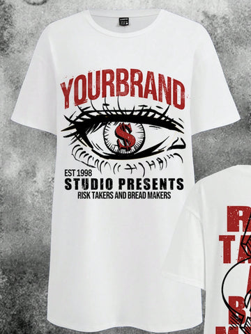 Casual Minimalist Short Sleeve T-Shirt Dress, Suitable For Summer