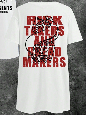 Casual Minimalist Short Sleeve T-Shirt Dress, Suitable For Summer