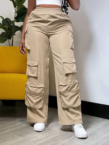 Slayr Casual Street Style Workwear Pocketed Women's Long Pant