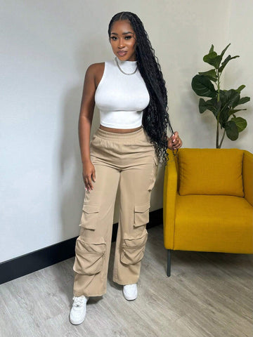 Slayr Casual Street Style Workwear Pocketed Women's Long Pant