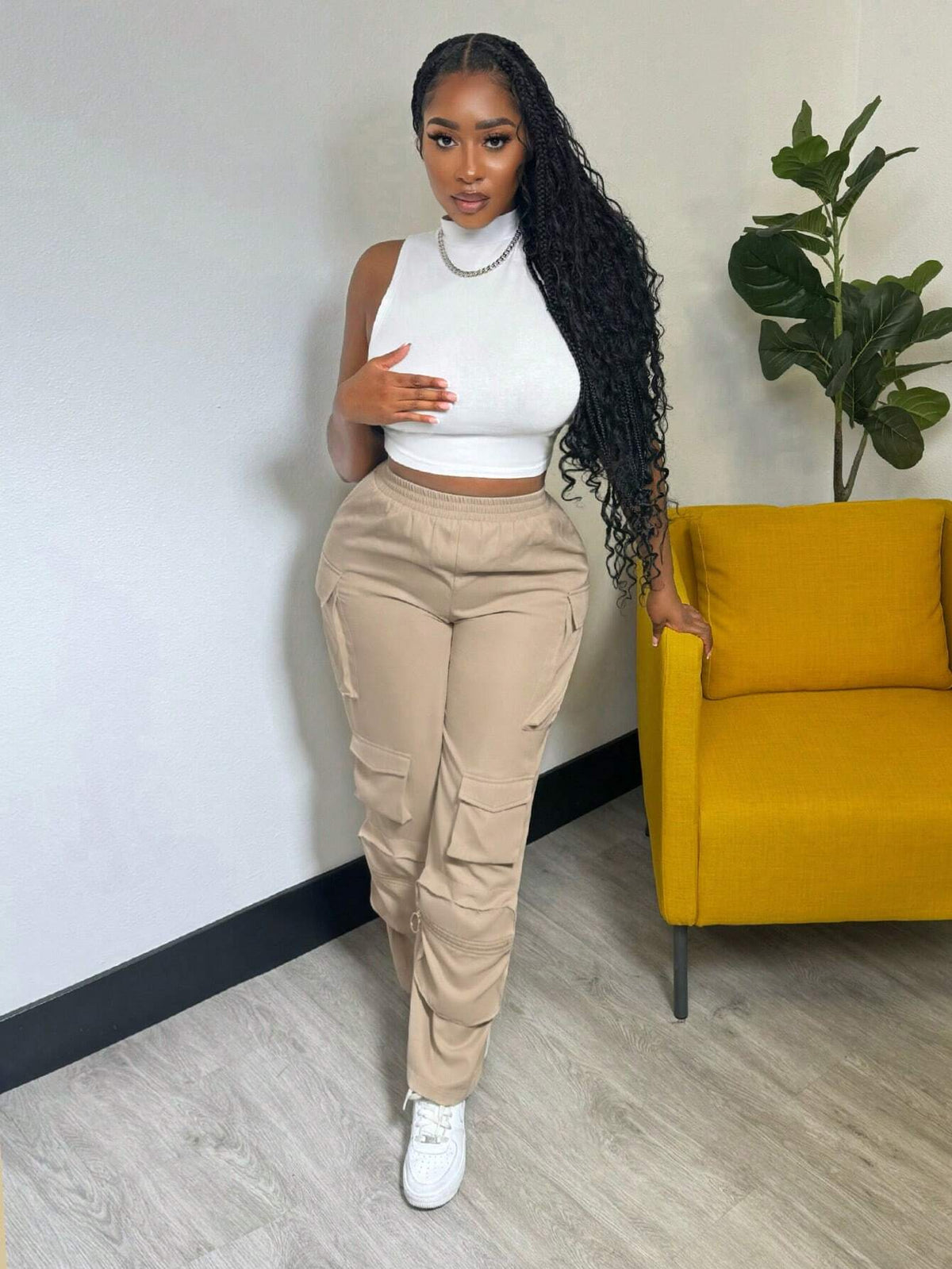 Slayr Casual Street Style Workwear Pocketed Women's Long Pant