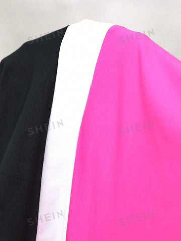 Colorblock Loose Short Sleeve T-Shirt And Shorts Set