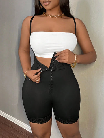 Front Button Short Jumpsuit, Autumn/Winter