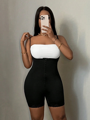 Front Button Short Jumpsuit, Autumn/Winter