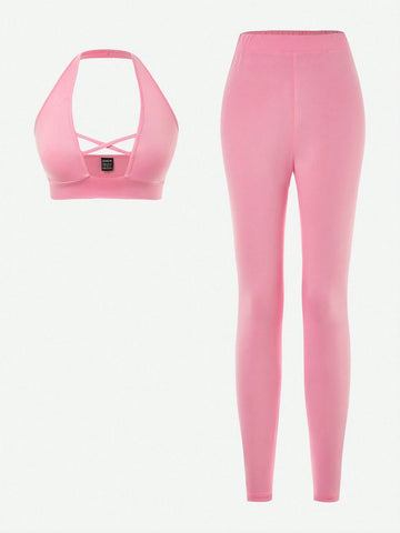 Ladies' Plain And Simple Daily Wear Long Sleeve Top And Pants Set