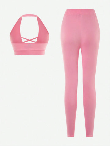 Ladies' Plain And Simple Daily Wear Long Sleeve Top And Pants Set