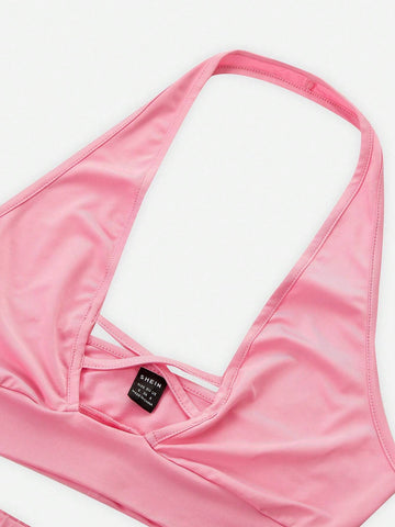 Ladies' Plain And Simple Daily Wear Long Sleeve Top And Pants Set