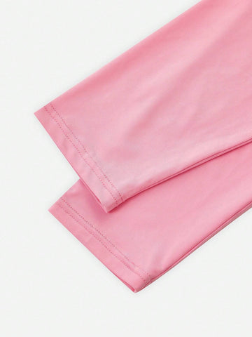 Ladies' Plain And Simple Daily Wear Long Sleeve Top And Pants Set