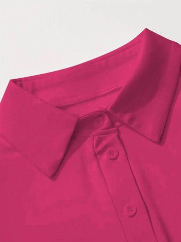 Ladies' Single-Breasted Slim Fit Long Sleeve Dress