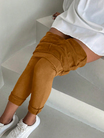 Slayr Letter Print Thickened Leggings