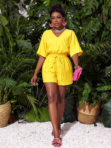 New Summer Loose Jumpsuit Shorts-C For Vacation