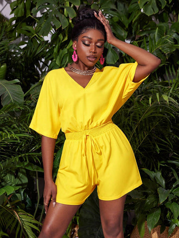 New Summer Loose Jumpsuit Shorts-C For Vacation