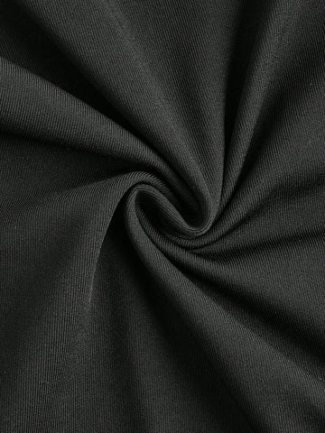 Sequin Lip Pattern U-Neck Sleeveless Jumpsuit