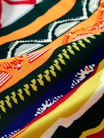 Sexy Cute Beach Vacation Summer Bikini & Print Mini Skirt 2-Piece Set For Women