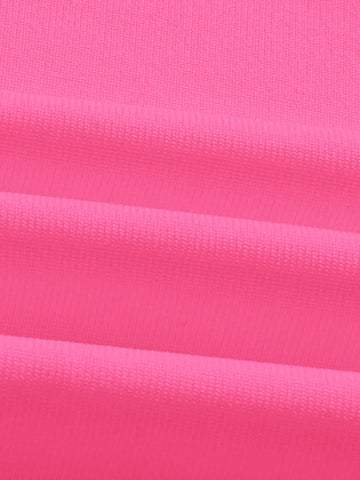 Simple And Casual Solid Fuchsia Women's Sleeveless Bodycon Dress For Summer