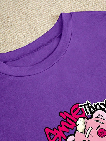 Slayr Slim Fit Women's Casual Short Sleeve T-Shirt, Comfortable, Round Neck, Fashionable Printed Women's