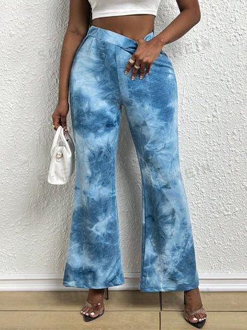 Slayr Tie Dye Flare Leg Sweatpants