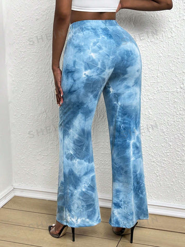 Slayr Tie Dye Flare Leg Sweatpants