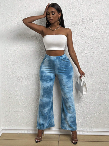 Slayr Tie Dye Flare Leg Sweatpants