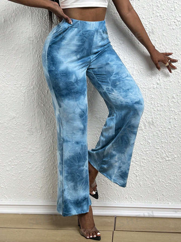 Slayr Tie Dye Flare Leg Sweatpants