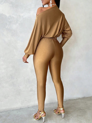 Women'S Belted Unitard Jumpsuit