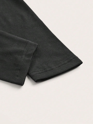 Women Casual Simple Cartoon Bear Pattern Long Sleeve Dress, Autumn